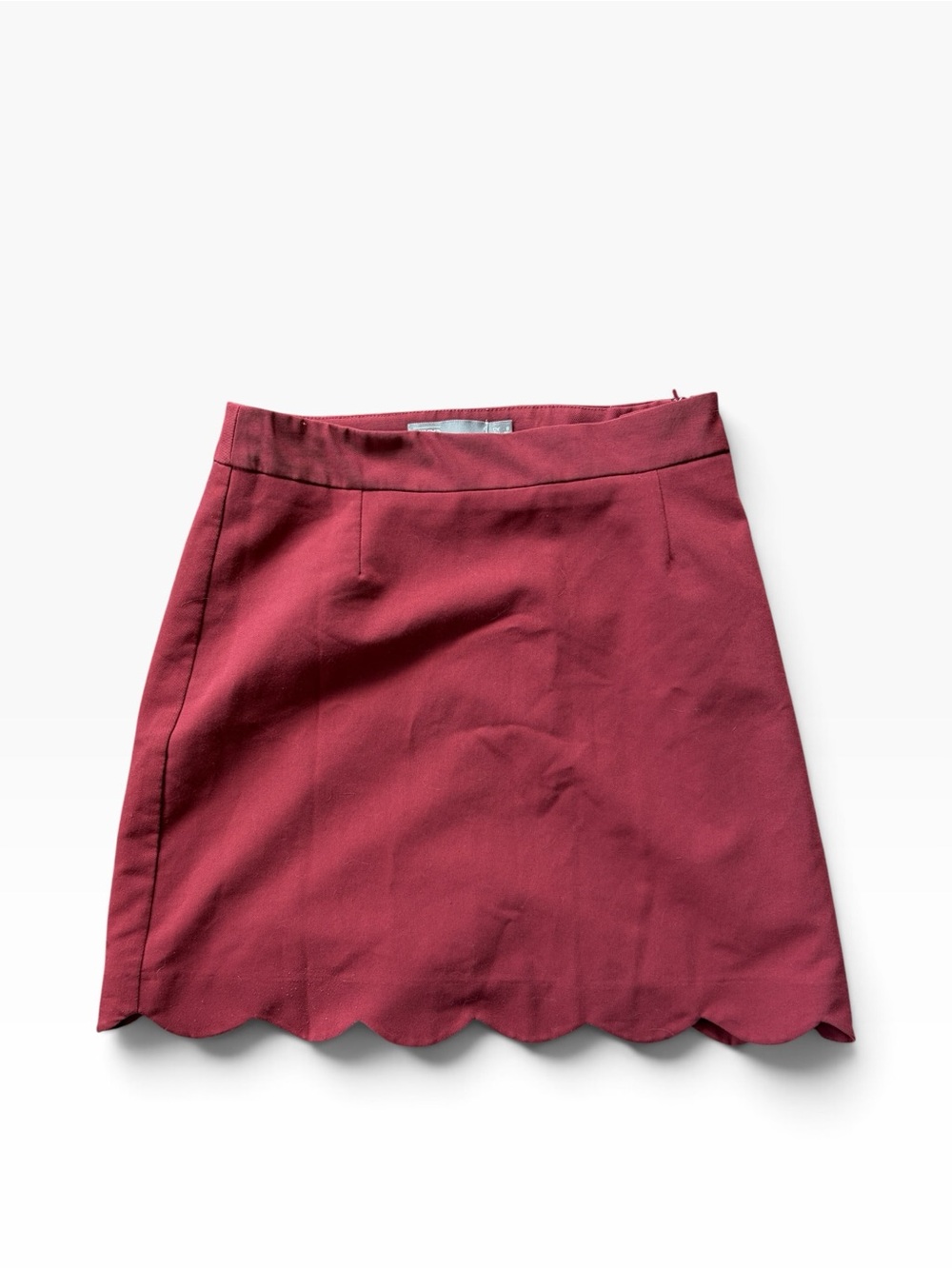 ASOS Scalloped Hem Red Women’s Mini Skirt